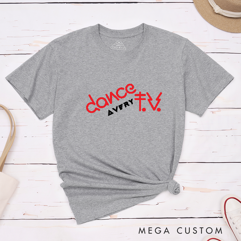 Personalized Classic T-Shirts Dance TV  Unisex Custom Gift Retro Music Graphic Tees Trendy Cool Casual Birthday Present for Men Women Teens