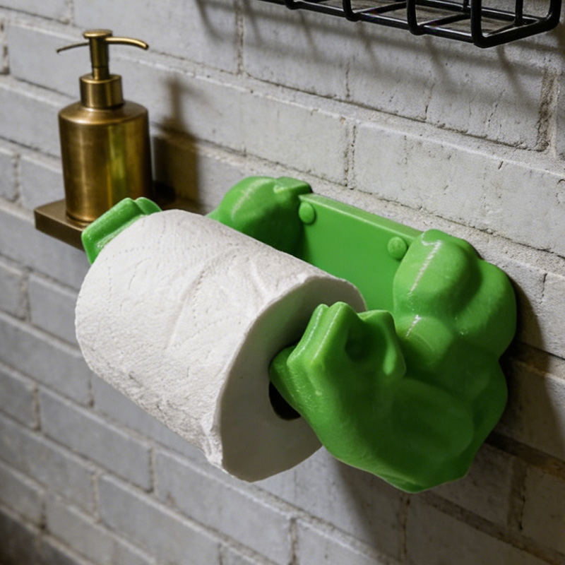 Personalized 3D Printed Hulk Hands Toilet Paper Holder Weightlifter Design Funny Bathroom Decor Funny Bathroom Decor Gym Themed Fitness Inspired