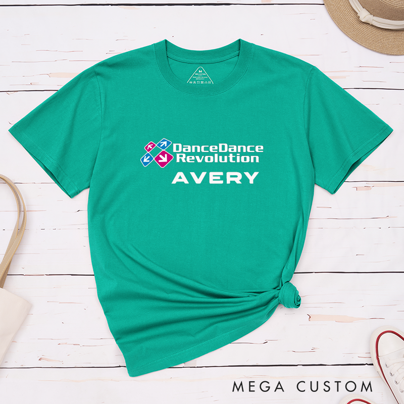 Personalized Classic T-Shirts Dance Dance Revolution Theme Custom Gift for Music and Dance Lovers Unisex Tee Ideal Birthday Present 