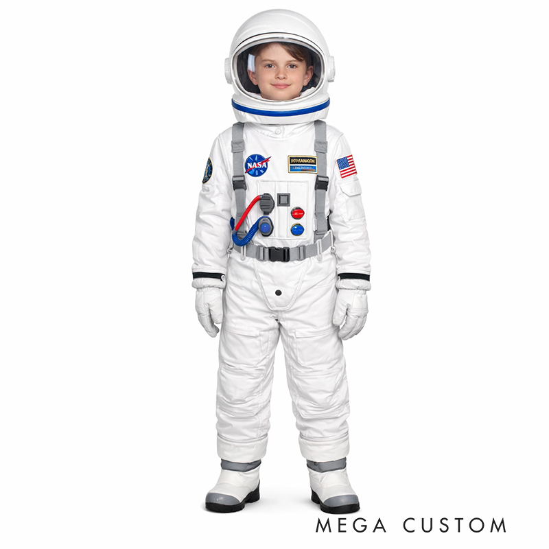 Personalized Kids Astronaut with Hat Holiday Play Costume Kids Astronaut Hat Embroidered Astronaut Clothing Set