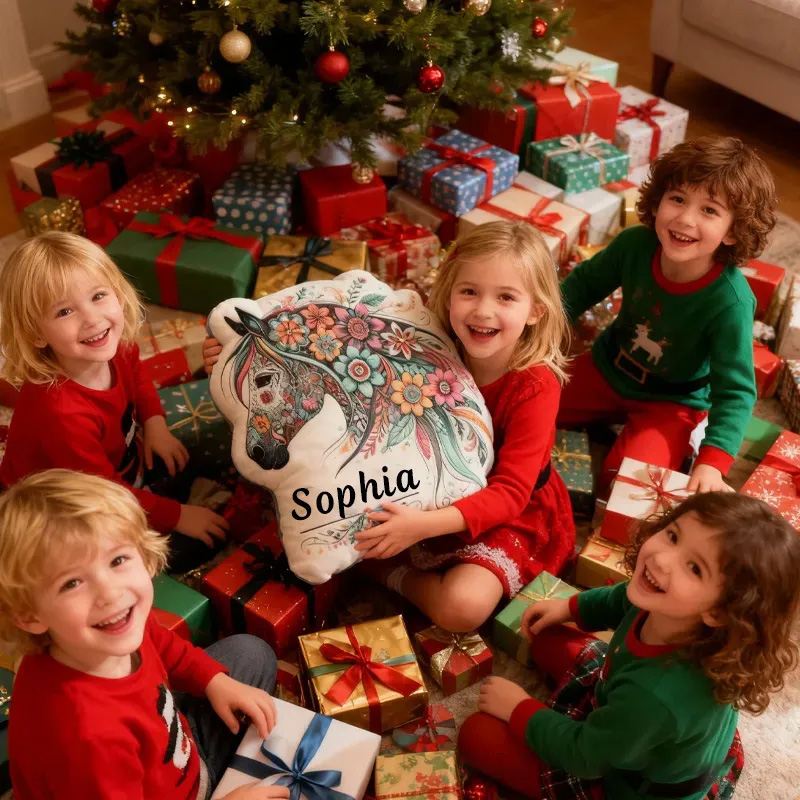 Personalized Equestrian In My Horse Girl Graphic 3D Print Pillow for Riding Enthusiasts Horse Lovers Rider Racing Soft and Funny Home Decor