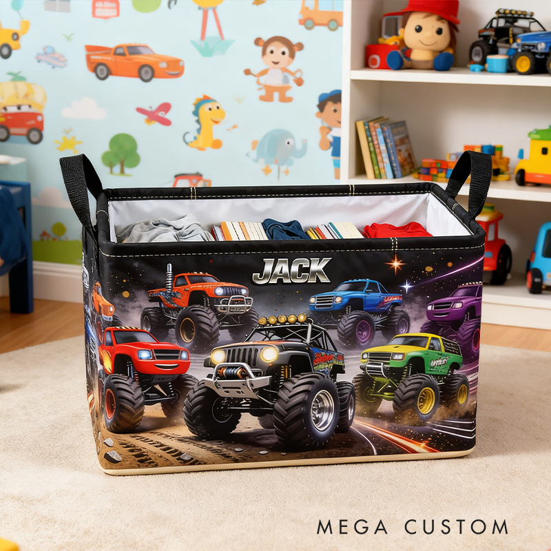 Personalized Themed Storage Box – Custom Name Children's Toy Storage Box (Suitable for Nursery/Playroom)