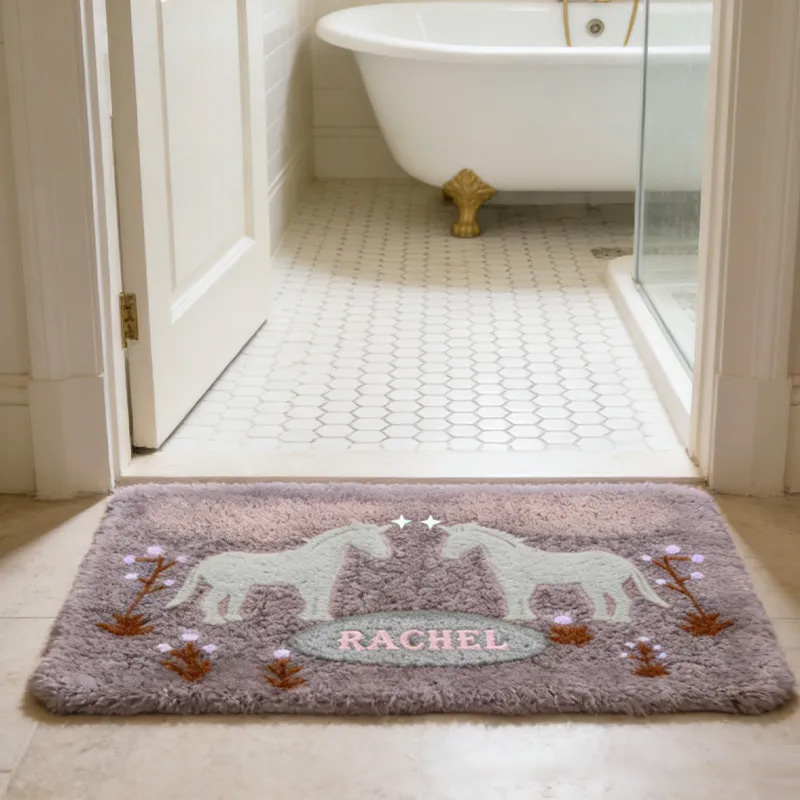 Personalized Rugs Riding Dreaming Horses Birthday Gift for Family Friends for Family for Riding Lovers Equestrian Lovers