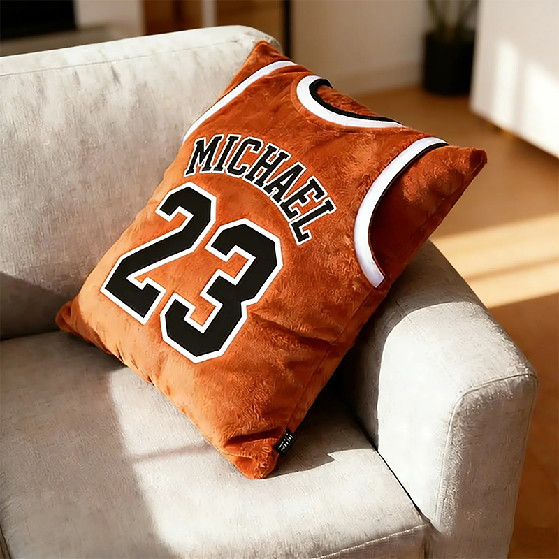 Personalized Graphic3DPrint Soccer Jersey Pillow with Custom Name and Number for Sports Enthusiasts