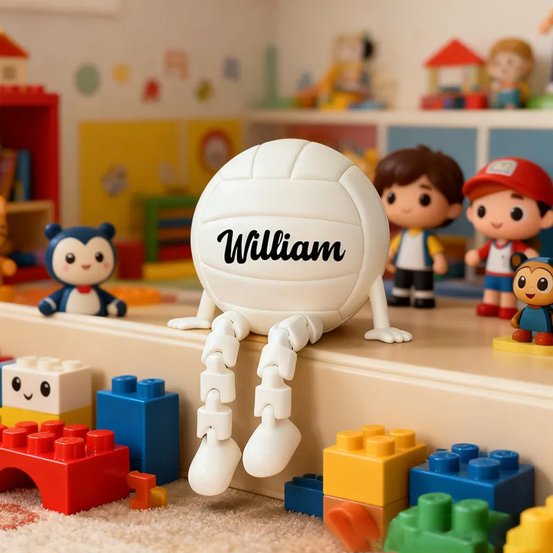 Personalized Volleyball Decor with Dangling Legs and Custom Name
