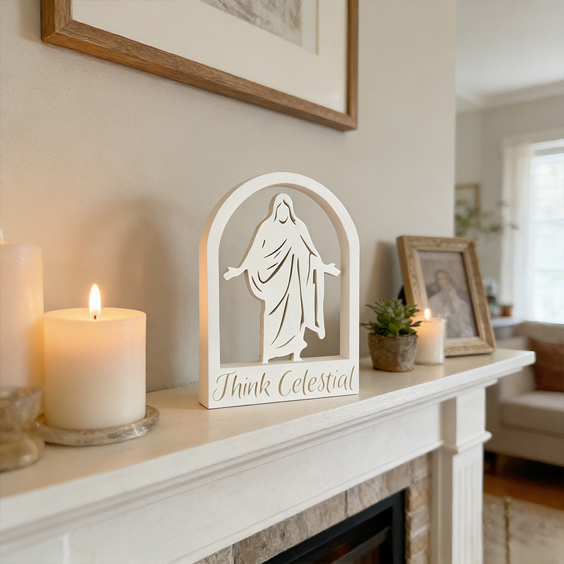 Personalized Jesus Christ in an Arch 3D Printed Statue with Text Religious Home Decor Christian Gift for Jesus Lover Faith Gift
