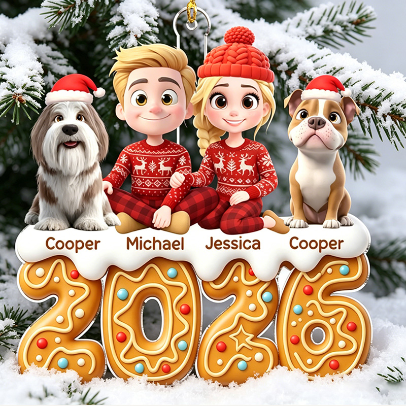 QLCS 616 Personalized Couple Christmas Ornament Couple Photo Christmas Ornament Acrylic Picture Ornament Couple Ornament Gift for Lovers