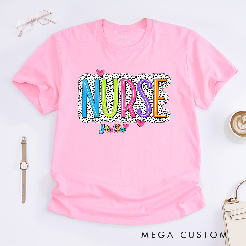 Personalized Colorful and Fun Nurse T-Shirt for Brightening Your Nursing Wardrobe T-Shirt Gift for Nurse
