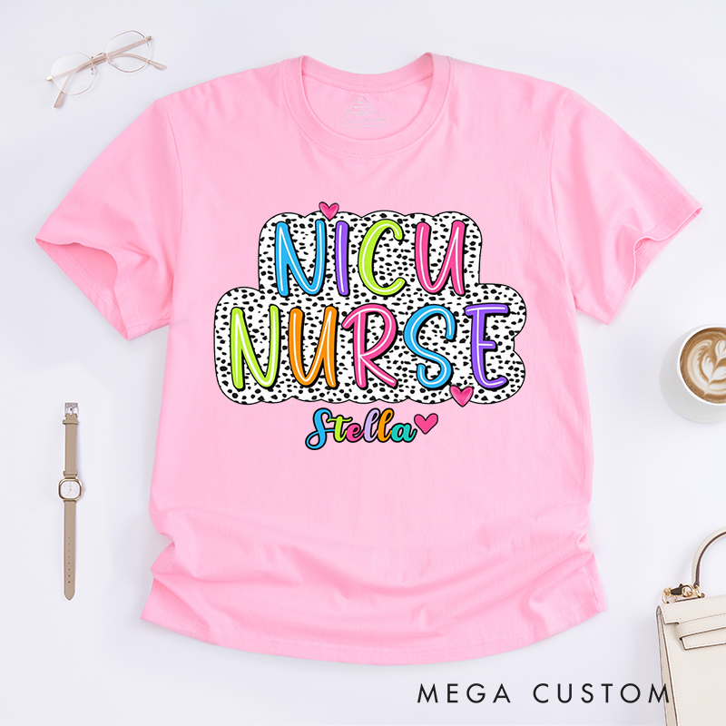 Personalized Bright and Cheerful NICU Nurse T-Shirt for Comfort and Style T-Shirt Gift for Nurse