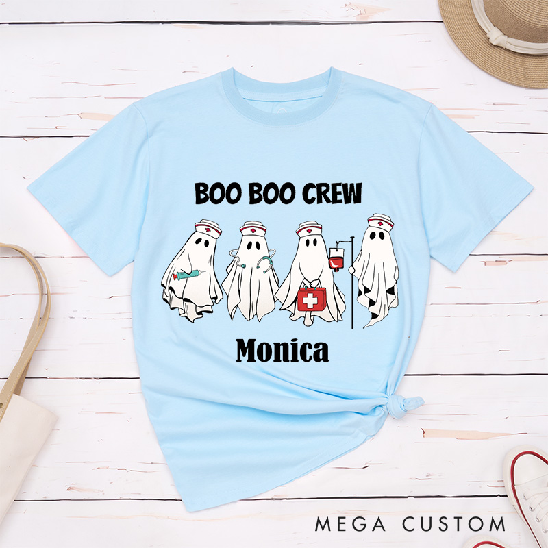 Personalized Nurse T-Shirts Spooky Healthcare Heroes Fashion Design T-Shirts