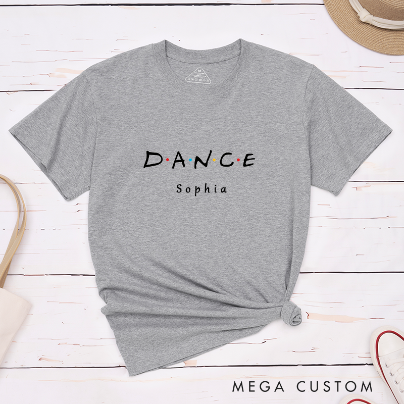 Personalized Dance simple letter design Classic T-Shirt Custom Name Unique Gift for Ballet Enthusiasts Classic Apparel for Men and Women 