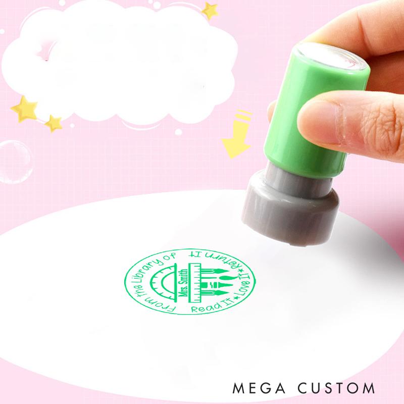 Personalized Teacher Stamps Read It Love It Return It Ruler Design Perfect Teacher Appreciation Gift