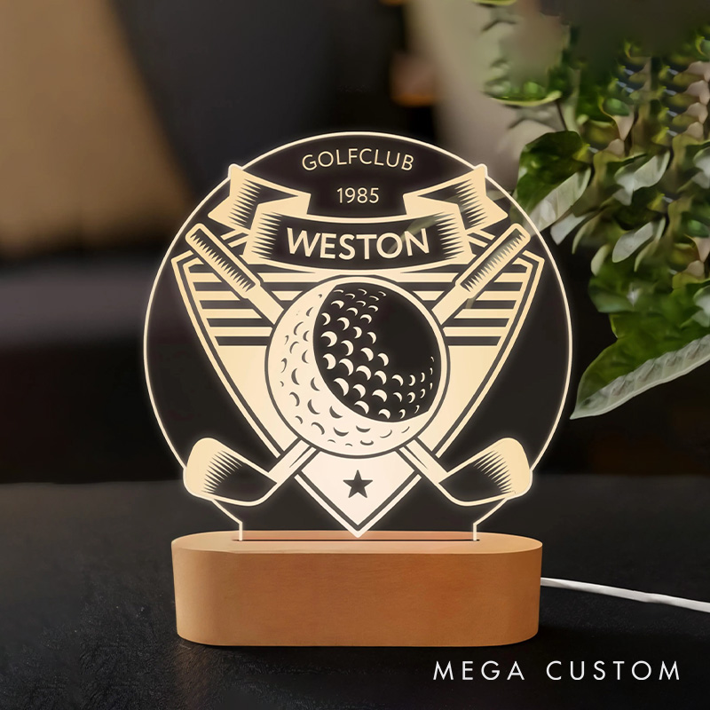 [Copy]Personalized Golf LED Night Light with Custom Name for for Sports Fans