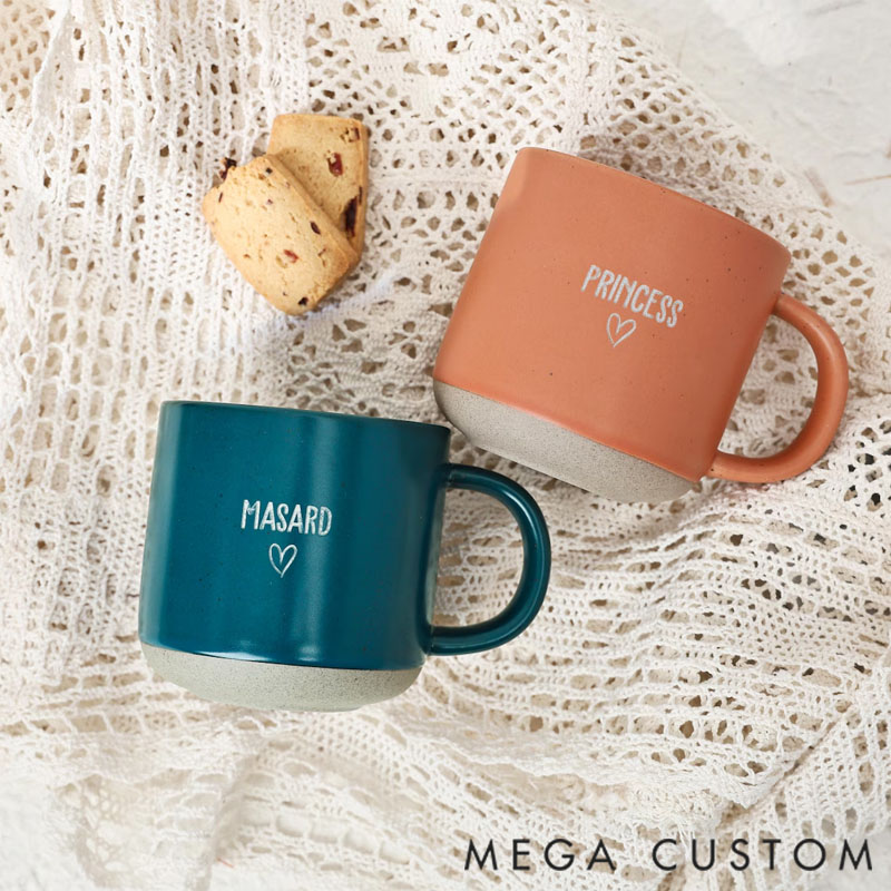 Personalized Custom Pottery Coffee Mug for Mom/Dad