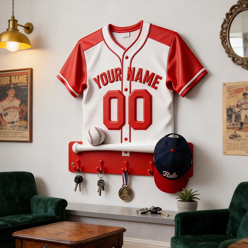 Personalized Baseball Jersey Keychain Medal Custom Baseball Jersey Keychain Custom Name and Number