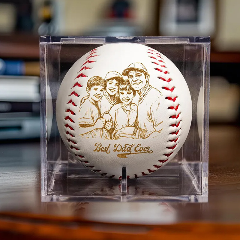 Personalized Custom Baseball with Engraved Photo for a Unique Keepsake  