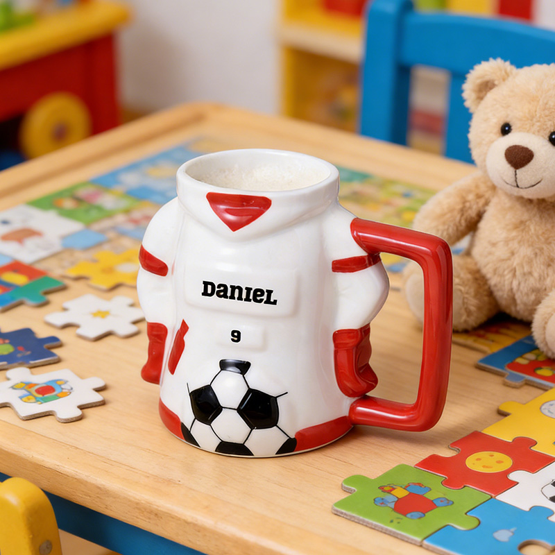 Personalized Soccer Mug Ceramic Coffee Mug Soccer Mug with Custom Name and Number Gift for Soccer Lovers