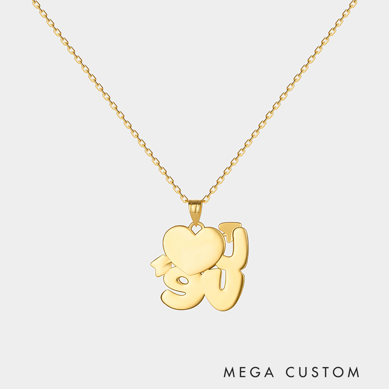 Personalized Custom Name Love Necklace Heart and Arrow Design 925 Sterling Silver or Gold Plated Personalized Engraved Pendant Romantic Gift for Her 925 Sterling Silver 