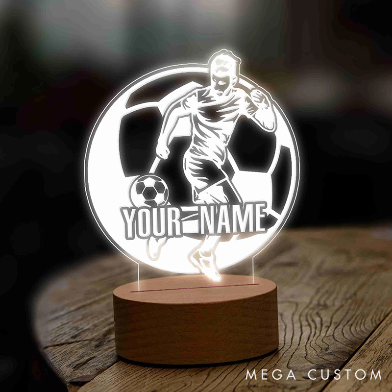 [Copy]Personalized Soccer LED Night Light with Custom Name and Jersey Number for Girls Soccer Enthusiasts