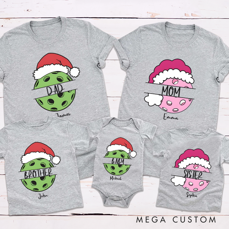 Personalized Pickleball Special Family Christmas Gathering Family Theme Matching Outfit