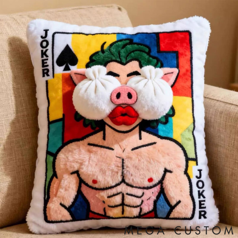 Personalized Funny Play Card Pillow with Name Christmas Gifts for Family