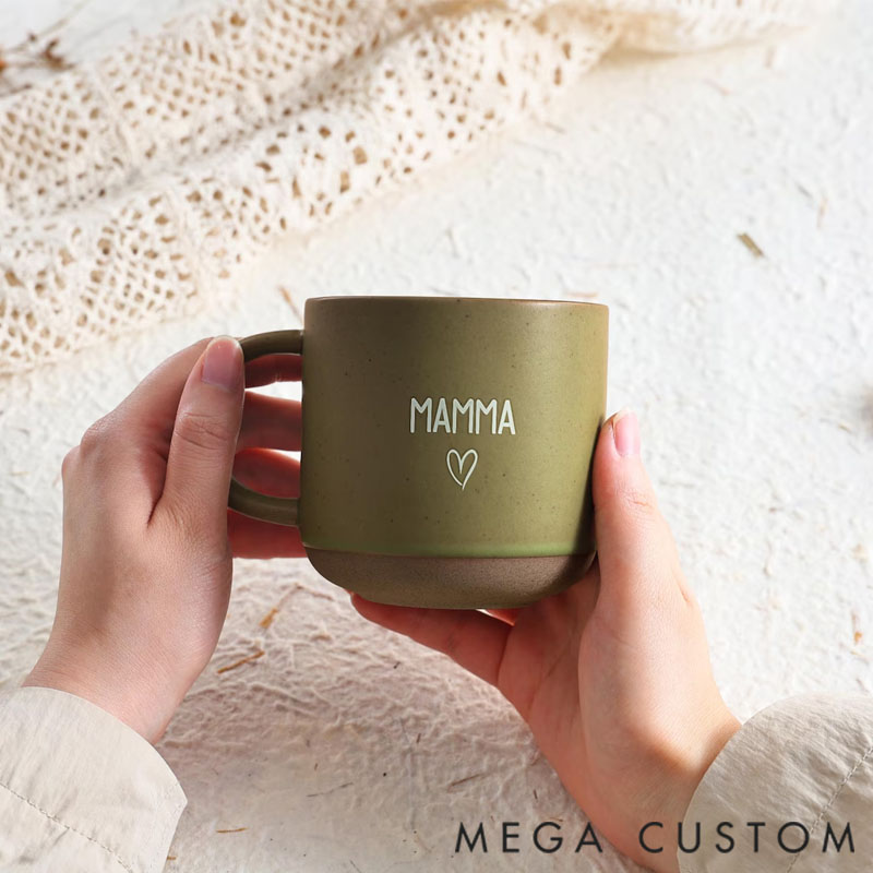 Personalized Custom Pottery Coffee Mug for Mom/Dad