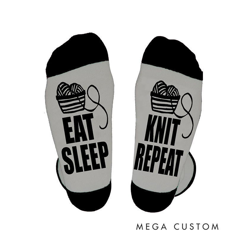 Personalized Socks Knitting Yarn Gift for Grandma Knitting Lovers