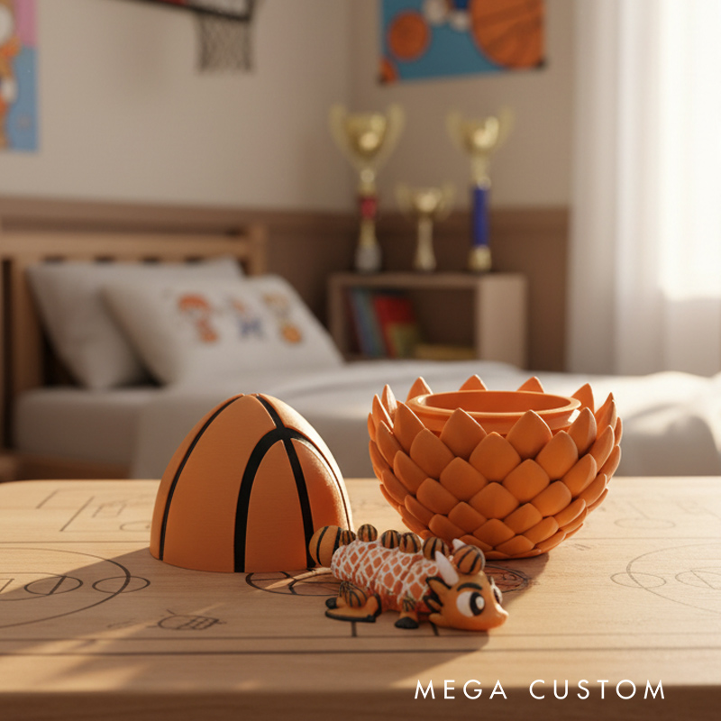 Personalized 3D Basketball Dragon and Egg Basketball the Perfect Gift for Basketball Loving Kids