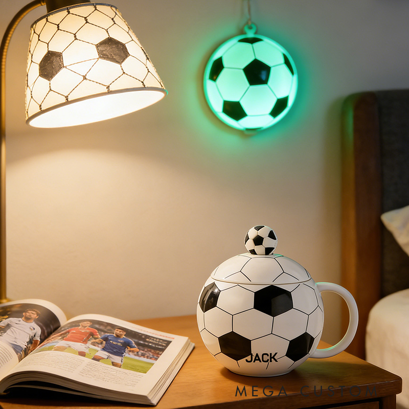 Personalized Soccer Mug Ceramic Coffee Mug Soccer Mug with Custom Name Gift for Soccer Lovers