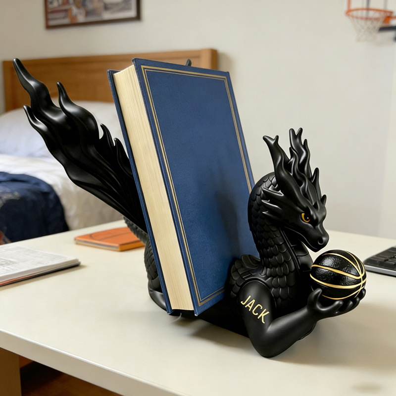 Personalized Black Dragon Book Holder 3D Printed Basketball Dragon Basketball Lovers