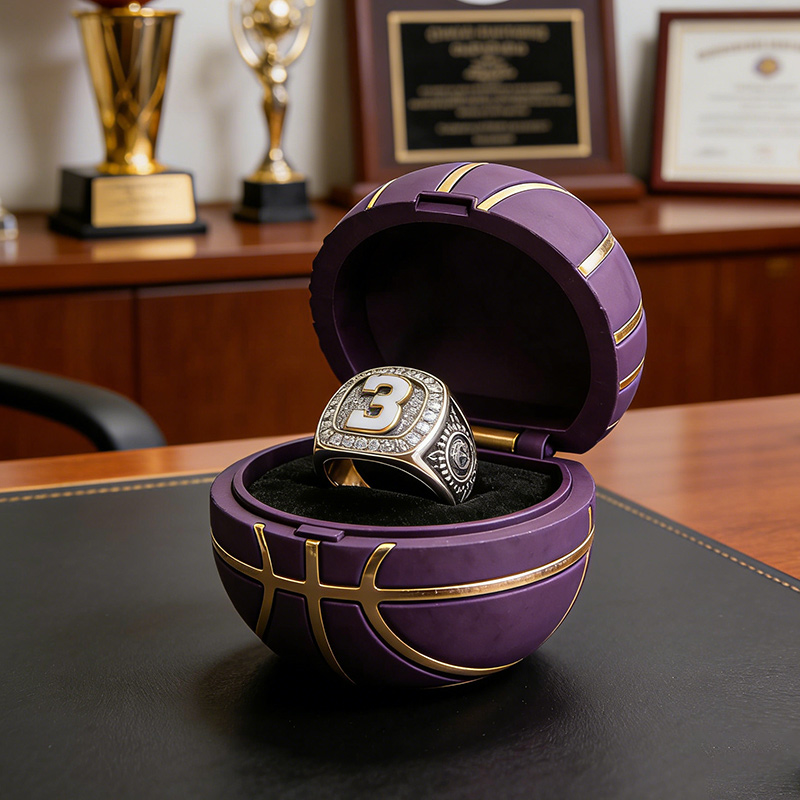 Personalized Basketball Ring Box 3D Printed Basketball Ring Box Championship Ring Box Gift for Him Her