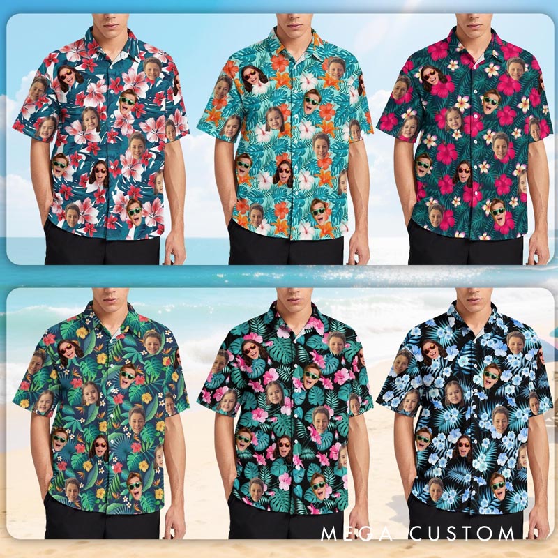 Personalized Hawaiian Shirt Photo Customization Beach Travel Shirt Gift for Him and Her Travel Lovers