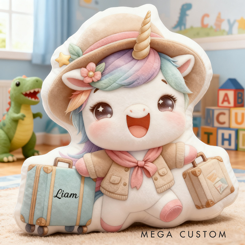 Personalized Cute Animal Travel Pillow Graphic 3D Print Cute Animal Suitcase Pillow Travel Souvenirs for Travel Lovers