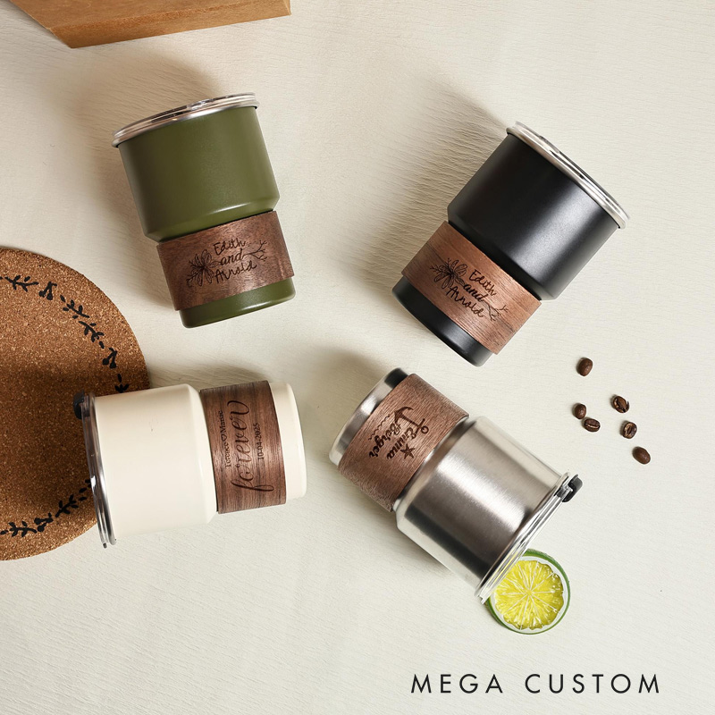 Personalized Travel Cup Stainless Steel Cup Coffee Cup with Name Gift for Travel Lovers