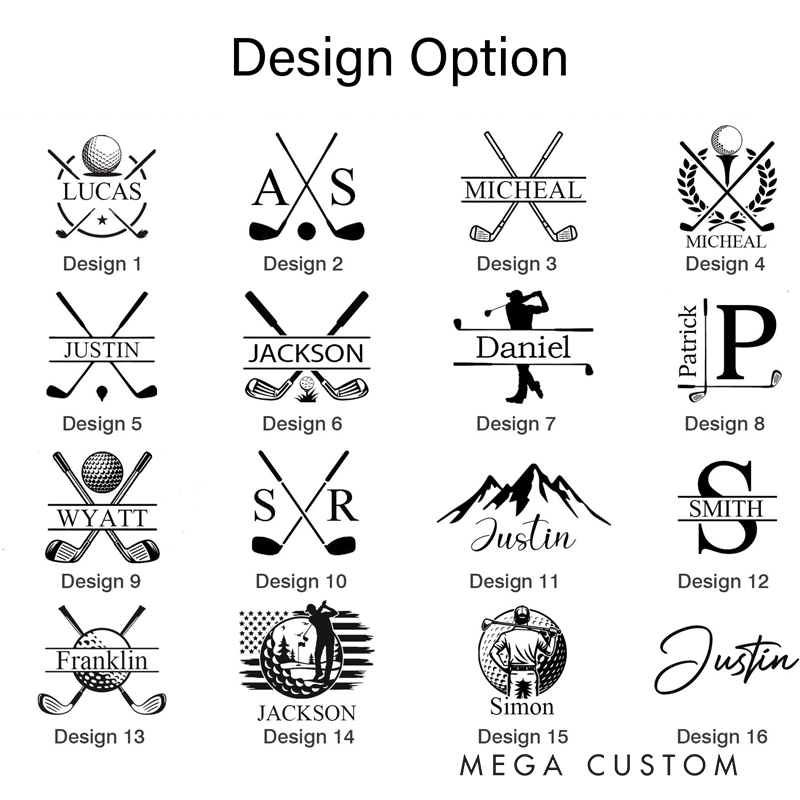 Personalized Golf Bag Golf Gift for Golfer Gift for Him Golf Gift for Dad Custom Name Initials