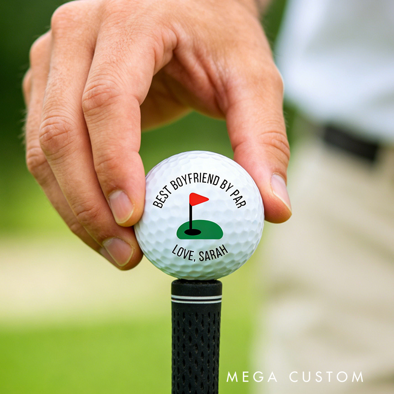Personalized Best Husband by Par Golf Ball Valentines Day Golf Gift Best Boyfriend Gift Golf Balls for Him
