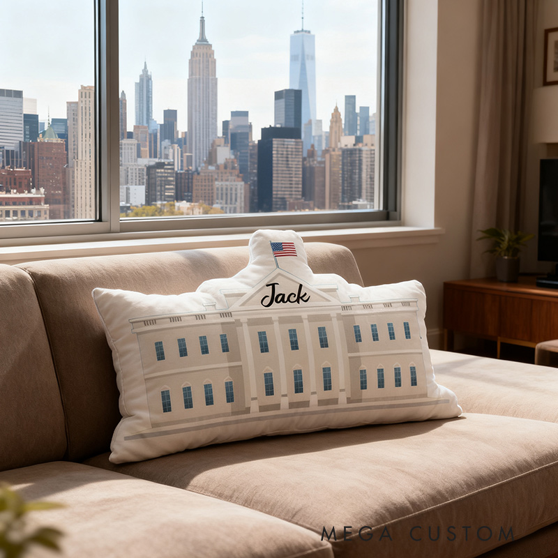 Personalized United States Travel Pillow Graphic 3D Print the White House for Travel Lovers