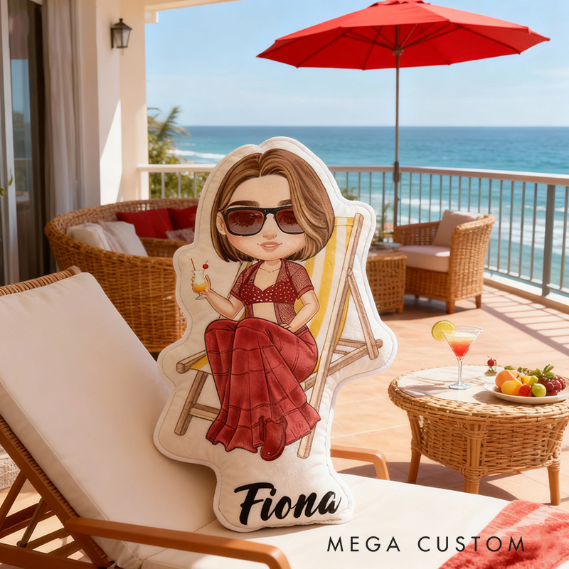 Personalized Travel Pillow Graphic 3D Print Beach Vacation Sea Trip Pillow for Travel Lovers