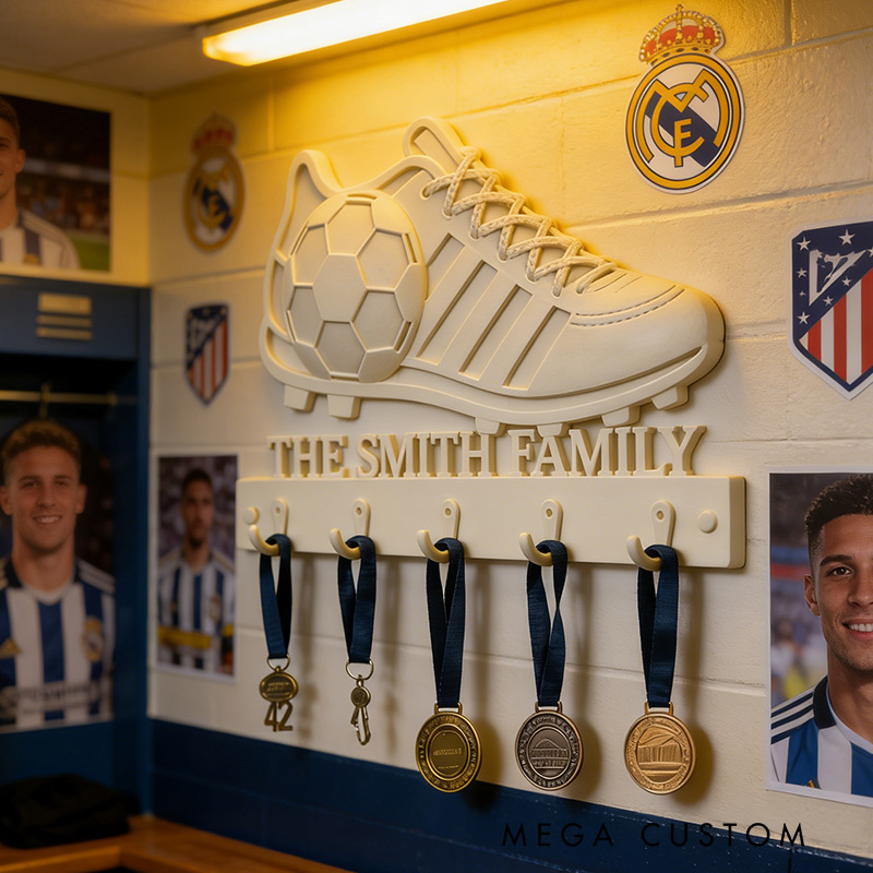 Personalized Soccer Shoes Keychain Medal Custom Soccer Shoes Keychain Custom Text