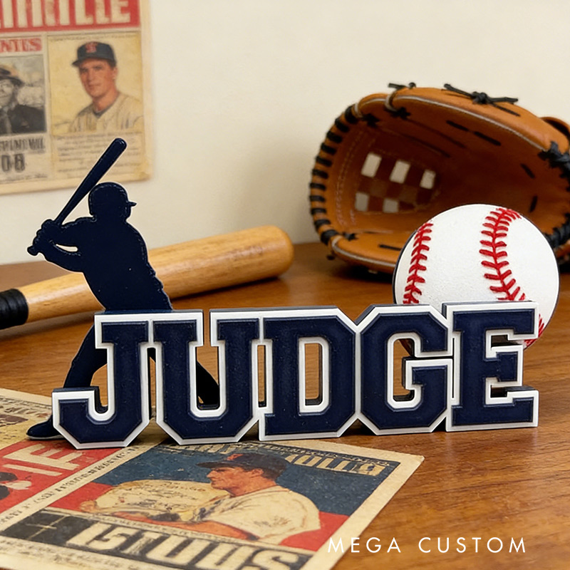 Personalized Baseball Name Sign Featuring Custom Name