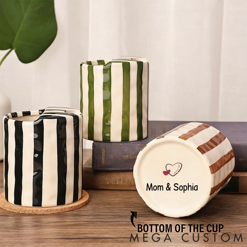 Personalized To Go Ceramic Tumbler with Name Gift for Mom