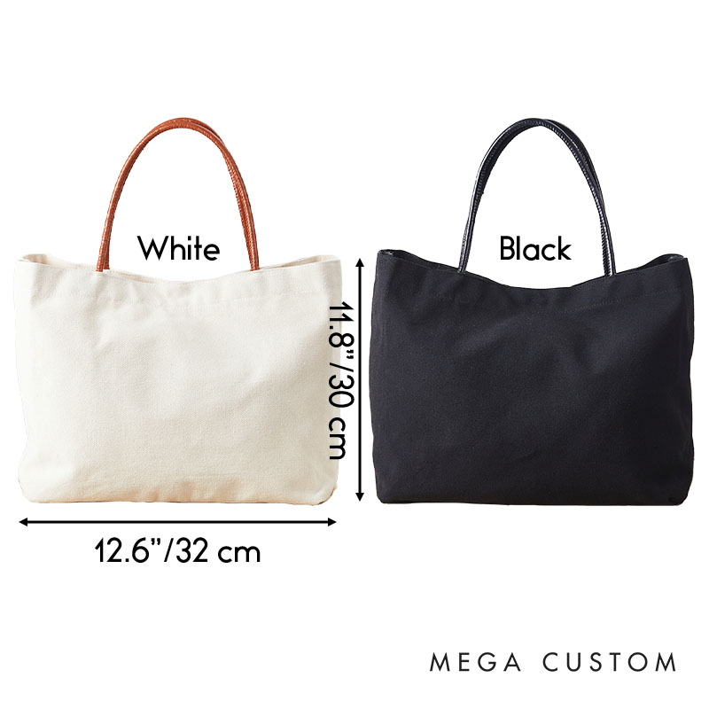 Personalized Funny Feyonce Tote Bag with Leather Handle for Fiancee