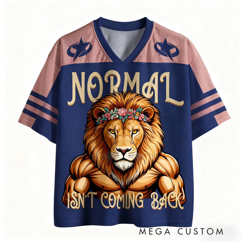 Personalized Fitness Floral Lion Jersey Athletic Shirt Workout Jersey Weightlifting Outfit Gym Shirt Gift for Sports Lovers