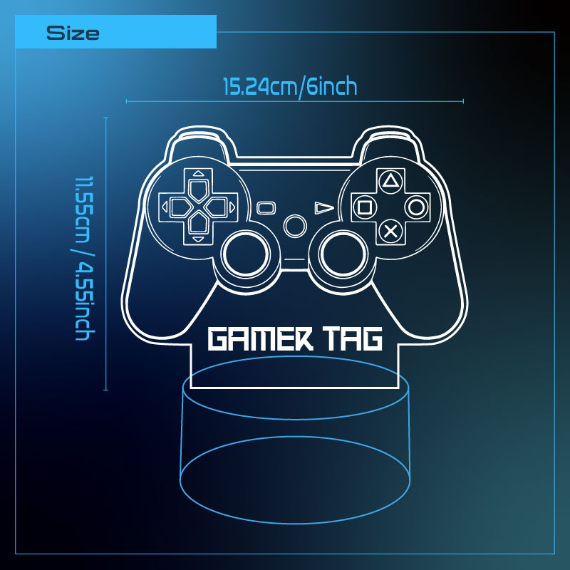 Personalized Retro Controller Gamertag Light Sign Gamer Tag Night Light Streamer Light Sign for Him Geek Gamer Lover Gaming Name Sign Decor