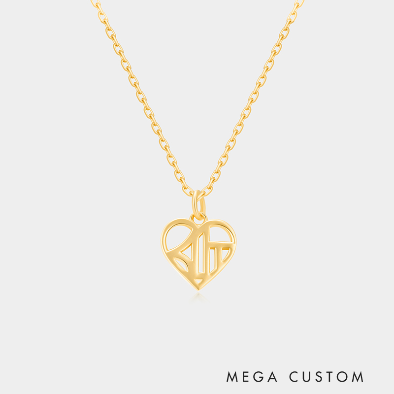 Personalized Sterling Silver Family Initials Heart Necklace Sentimental Custom Keepsake Gift for Family