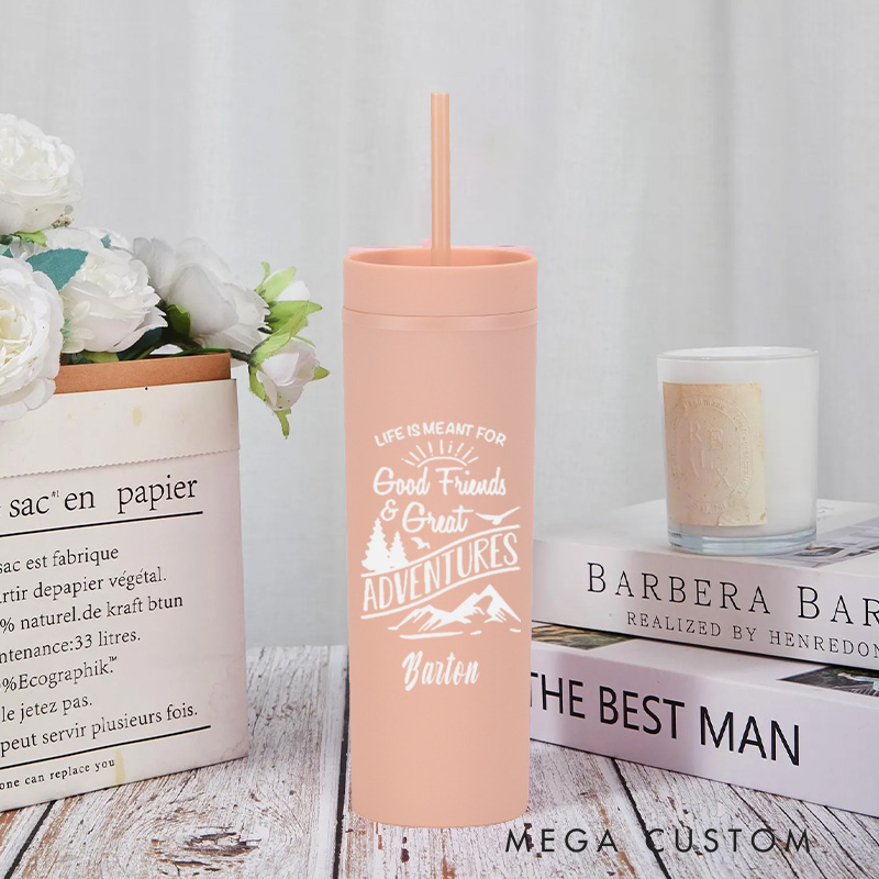 Personalised Adventures Hiking Camping Tumbler Nature Travel Lover Cup for Outdoor Enthusiasts