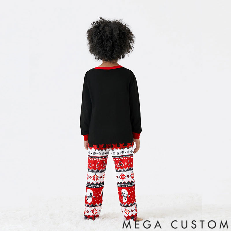 Personalized Christmas Family Pajamas Set Snowman Sets for Family