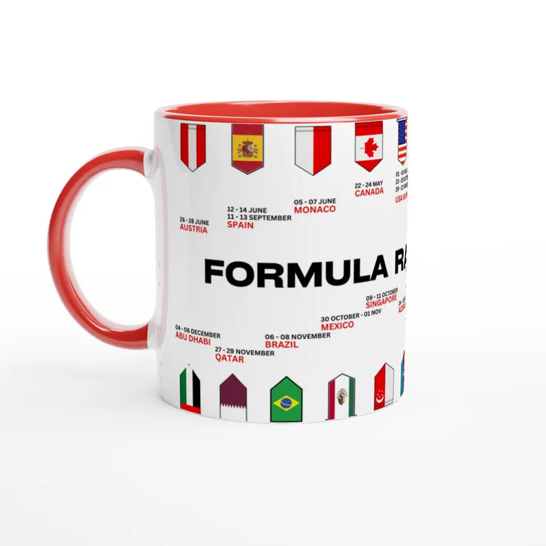 Personalized 2026 Formula Racing Calendar Mug Race Car Fan Gift Racing Lover Gift Xmas Gift New Near Gift