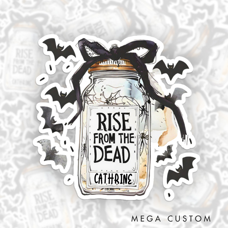 Personalized Rise From the Dead Sourdough Starter Sticker Baking Lover Stickers with Name for Artisan Bakers Gift Baking Lover Gift