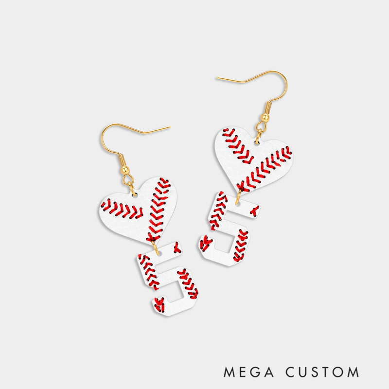 Personalized Acrylic Sporty Basketball Heart-Shaped Digital Earrings with Custom Detail Perfect Gifts for Basketball-Loving Trendy Gals